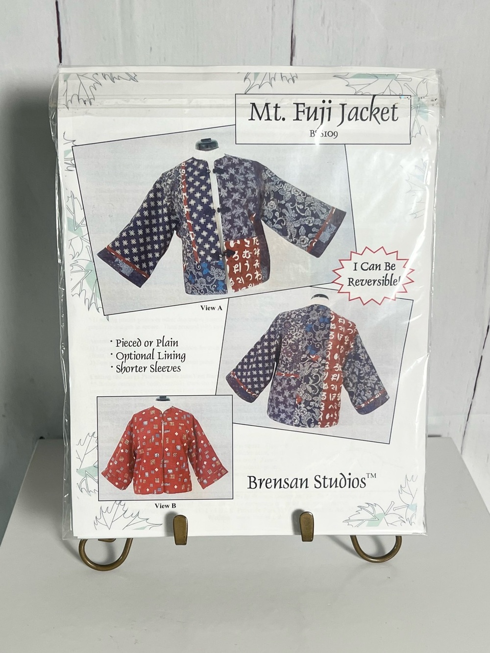 Brensan Studios Mt Fuji Jacket Sewing Pattern BSS109 Reversible Kimono S-XL NWT
